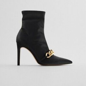 ZARA CHAIN TRIMMED ANKLE BOOT